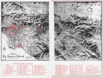 Los Angeles and Inland Relief Map - Points of Interest, Los Angeles and Los Angeles County 1949